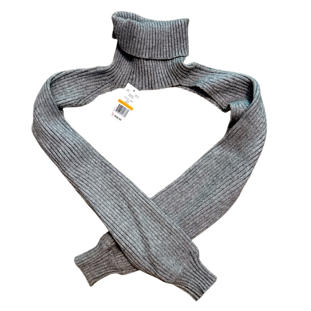 Gray neck and arm sweater S